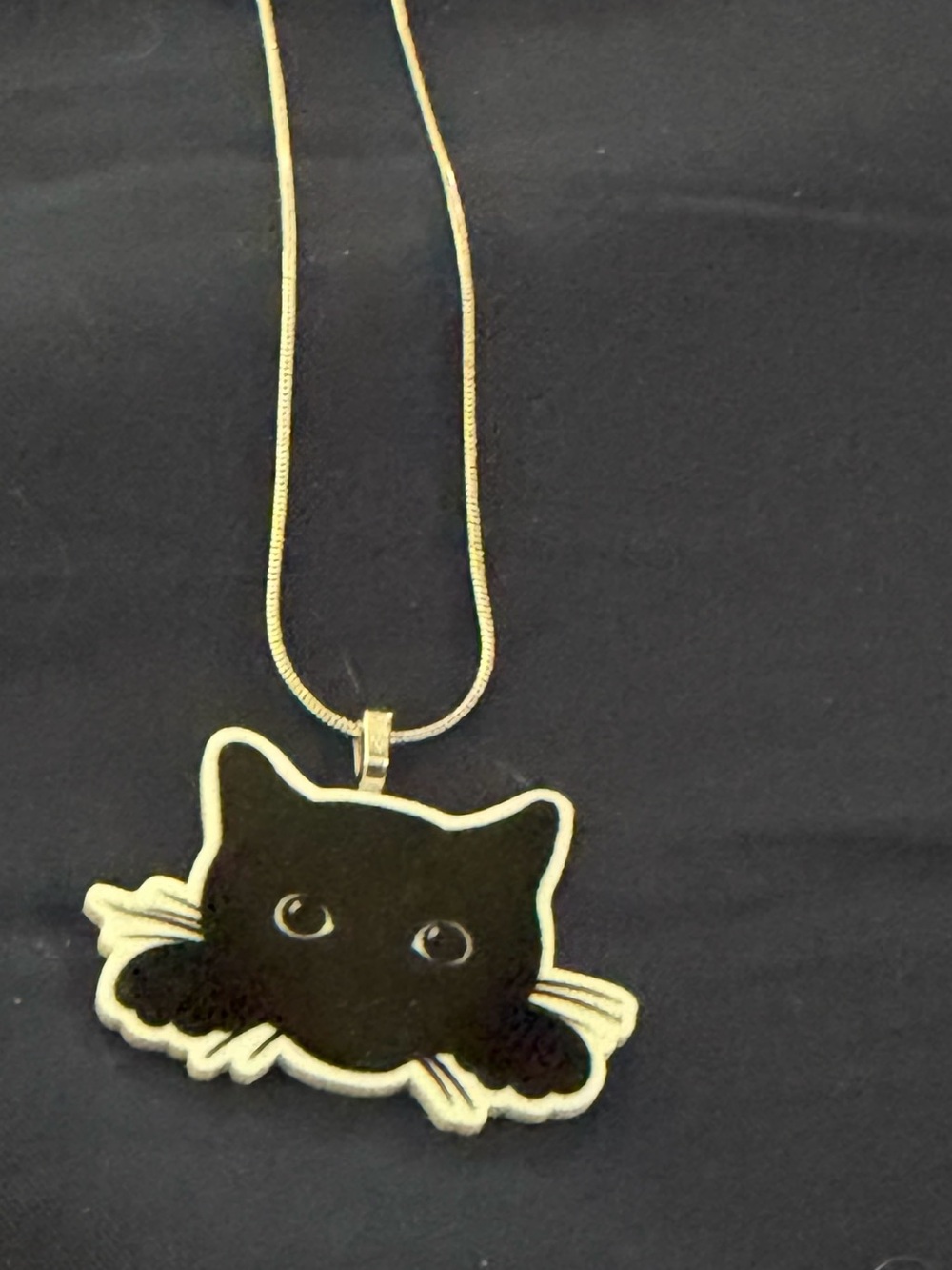 Black Cat Pendant Necklace  - Fashion Pet Accessory